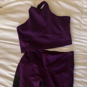Popflex Active Wear Set in Dark Purple